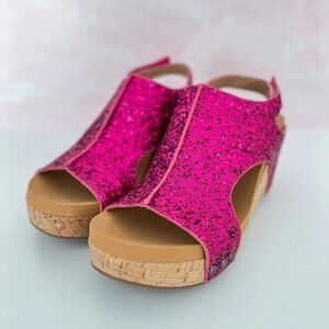 Hey Girl Corky Glitter Wedge Carley